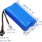 Blomiky 2 Pack H101 7.4V 2S 15C 1500mAh Battery with SM 2P Plug and USB Charger Cable for H105 H103 H101 Remote Control RC Boat