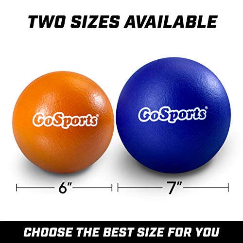 Gosports Soft Skin Foam Playground Dodgeballs - 6 Pack Set For Kids - Includes Mesh Carry Bag