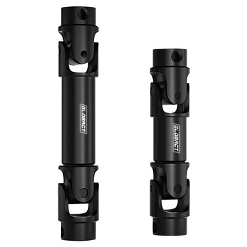 GLOBACT Stainless Steel Center Drive Shaft for 1/18 RC Crawler TRX4M Upgrades Accessories (Black 2Pcs)