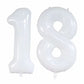 Goer Number 18 Balloons For 18Th Birthday Sweet 18 Party Decorations,42 Inch Jumbo Foil Helium 81 Balloons For 81St Birthday Party Decoration (White)