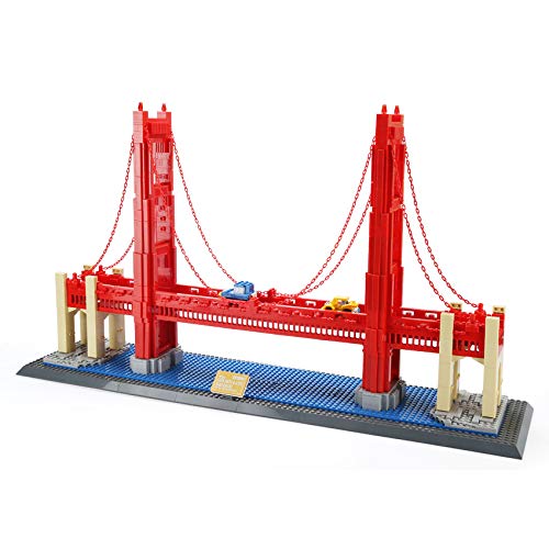 Apostrophe Games Golden Gate Bridge Building Block Set (1,977 Pieces) San Francisco'S Golden Gate Bridge Famous Landmark Series