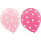 AnnoDeel 50 pcs 12 Latex Balloons, Pink Polka Dot Balloons for Brithday Balloon Wedding Balloon decoration