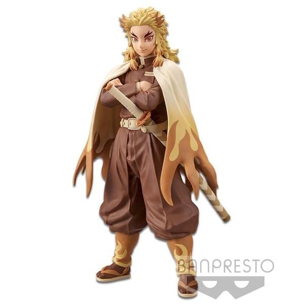 Banpresto Demon Slayer: Kimetsu no Yaiba Figure vol.11(A:KYOJURO RENGOKU), Multiple Colors (BP17027)