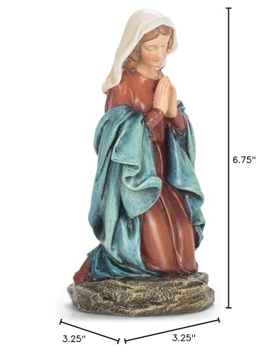 Joseph'S Studio By Roman - Praying Madonna Figure On Baset, 6.75' H, Renaissance Madonnas Collection, Resin And Stone Mix, Inspirational, Durable, Long Lasting, Religious Gift, Beautifully Detailed