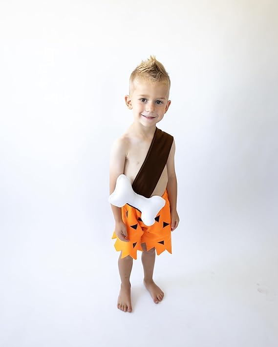 Luke And Lulu Halloween Toddlers Costume - Pebbles Outfit For Baby Girls - Caveman Bam Bam Costume For Baby Boys