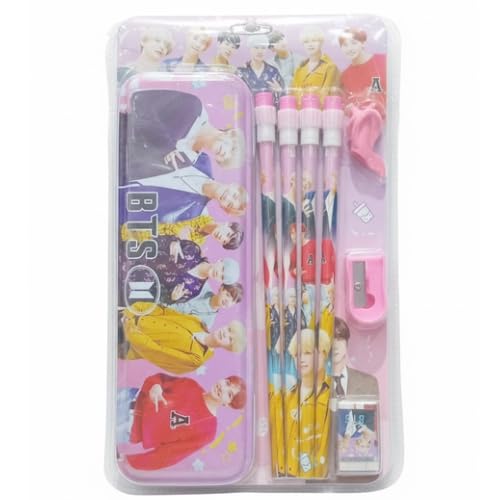 Gurtoy MusicThemed Kids Stationery Set  Pencil Box, Pencils, Eraser, Sharpener & Ruler | Cute School Supplies Kit For Girls & 
