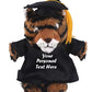 Plushland Plush Stuffed Animal Toys 8 Inches Present Gifts for Graduation Day  Personalized Text  Name or Your School Logo on Gown  Best for Any Grad School Kids (Graduation Tiger Black Gown)