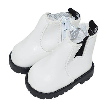 Niannyyhouse Leather Shoes Length 5.5Cm Suitable For 1/6 Bjd 8In 20Cm Plush Doll (White-2)