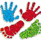 Jillson & Roberts Bulk Roll Prismatic Stickers, Mini Handprints - 100 Repeats