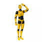 Souforce 1:12 Scale Male Figure Body 6In Flexible Yellow Testman Crash Test Dummy Action Figure Doll Miniature Figure Collection