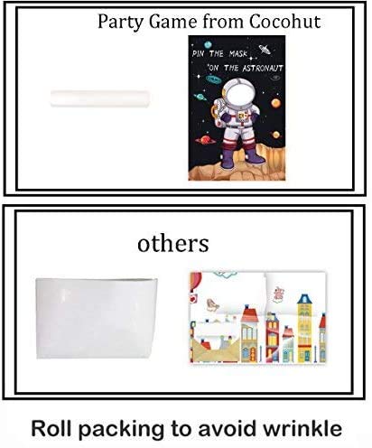 Pin the Mask on the Astronaut Game - Kids Solar System/Outer Space Birthday Party Supplies Decorations