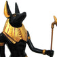 Ptc 11.88 Inch Gold And Black Color Egyptian Anubis Dog Standing Figurine
