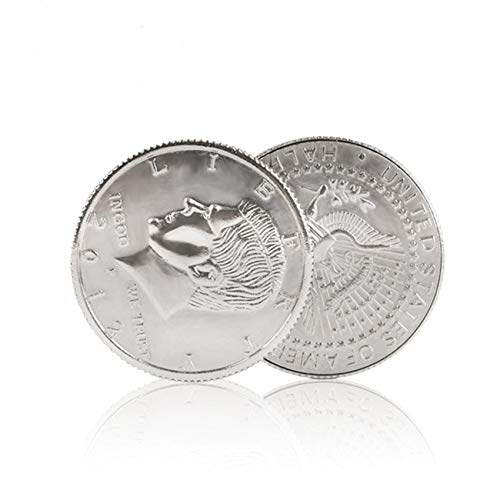Wsnming Magic Flipper Coin Half Dollar Coin Magic Tricks Professional Magician Props Close Up Magic Stage Illusions