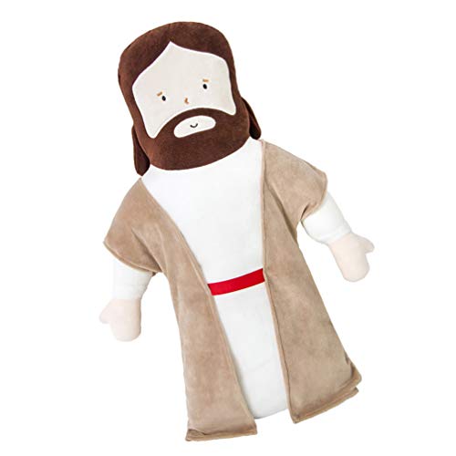 Zerodeko Plush Figure Toys Plush Pillows Jesus Plush Pillow, Comfortable Throw Pillow Jesus Pattern Cushion Pillow Plushie Stuff