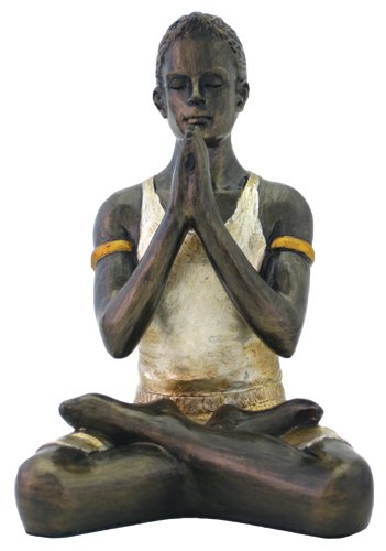 Top Collection Yoga Man Figurine - Praying Lotus Pose Statue With Yoga Instructions - 5.5-Inch Hand-Painted Resin Sculpture With Color Accents