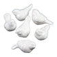 Set Of 6 White Ceramic Birds