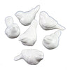 Set Of 6 White Ceramic Birds