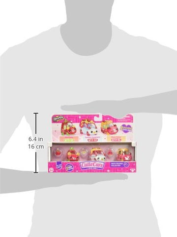 Shopkins Cutie Car S3 3 Pack-Asst 2 Childrens Toy