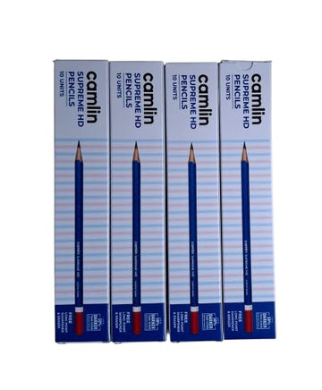Camlin Supreme Hd Pencils,Pack Of 4,Ink Color-Black