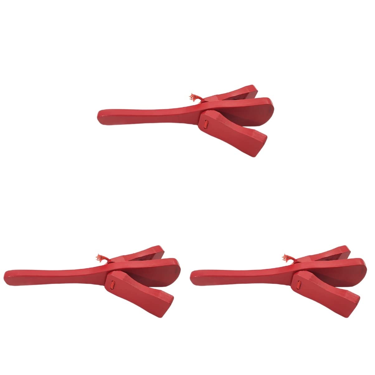 Excluzo 3 Pack Wooden Castanets Hand Wooden Spanish Castanet Hand Clappers Musical Castanets Instrument Clappers Percussion Inst