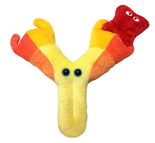 Giantmicrobes Antibody Plush, Blood Cell Plush, Blood Bank Laboratory Gifts, Lab Tech Gifts, Hematology Gifts, Leukemia Gifts, Get Well Gifts