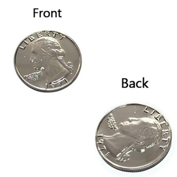 Sumag 1 Pc Double Sided Quarter Dollar (Heads) Magic Tricks Double Face Coin Magic Accessories Close Up Street Illusions Gimmicks For Magicians
