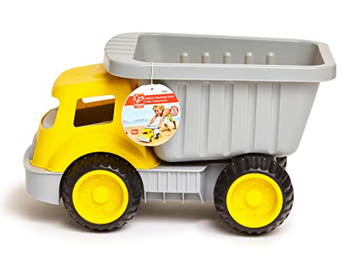 Hape Load & Tote Dump Truck Indoor/Outdoor Beach Sand Toy Toys, Yellow