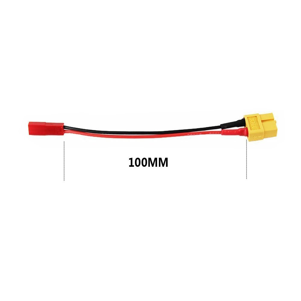 FLY RC 3pcs XT60 Female to JST Female Charging Adapter Lead Wire for Plane Car Helicopter Charger