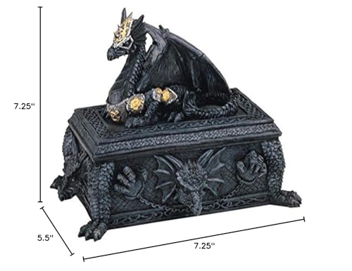 George S. Chen Imports Ss-G-71298 Dragon Trinket Box Collectible Fantasy Container Decoration Figurine