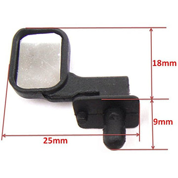 hobbysoul RC 1/10 Body Shell Cover Accessories Side Mirrors Set Black x 2