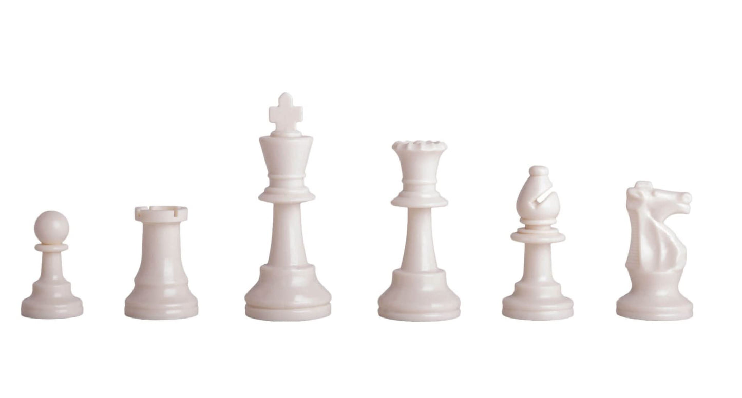 US Chess Federation Triple Weighted Chess Set - Green Quiver Bag, 21"x6", Vinyl Board, Staunton Pattern, 3.75" King, Model COMBO15-GR