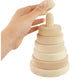 Urban Aurra Wooden Stacking Rings Toy For Babies Toddlers Montessori Learning Toy Natural Wood Stacker Educational Shape Sorting