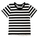 Deerose Black White Striped Shirt Unisex Kids Halloween Prisoner Costume Short Sleeve Summer Basic Top 11-12 Years