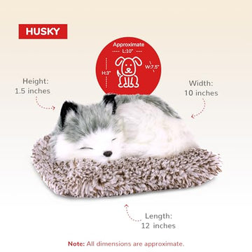 Perfect Petzzz - Original Petzzz Alaskan Husky, Realistic Lifelike Stuffed Interactive Pet Toy, Companion Pet Dog With 100% Handcrafted Synthetic Fur