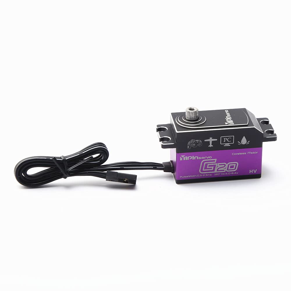 Lizhoumil Rc Servo,20Kg Large Torque Digital Servo For Scx10 Trx- 4 1:8/1:10 Rc Car Crawler,High Speed Short Edition G20 Metal G
