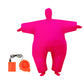 Qshine Inflatable Full Body Jumpsuit Cosplay Costume Halloween Funny Fancy Dress Blow Up Party Toy (Pink)