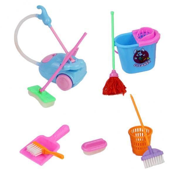 ATORSE 2x9Pcs Cleaning Set Pretend Play Housework Kit Educational Toys