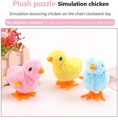 Niumowa Easter Decoration Chick, Wind Up Chicken Toy, Pack Of 4 Chicken Toys Gift For Little Boy And Girls, Chick Toy Easter, Ea