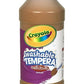 Artista II Washable Tempera Paint, Brown, 16 oz