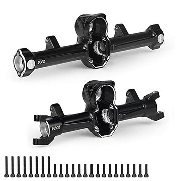 KYX Racing CNC Machined Front & Rear Axle Housing Axle Shell Axle Case Upgrades Parts Accessories for 1/24 RC Car Axial SCX24 AX