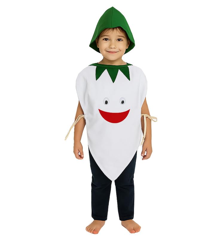 Fancydresswale Radish Fancy Dress Costume For Kids | Free Size 2-10 Years | School Functions, Fancy Dress Competitions, Theme Pa