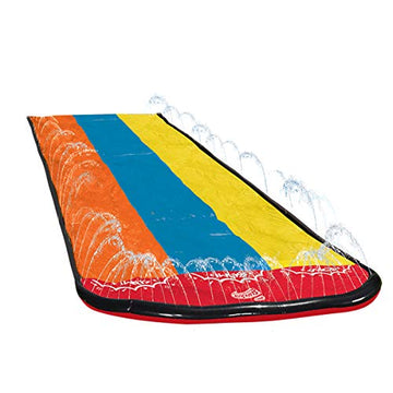 Wham-O Slip N Slide Triple Slip And Slide With 3 Bodyboards Premium Lawn Water Slide Super Slip Backyard Waterslides Outdoor Water Toys For Kids