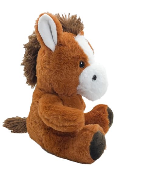 Anico 10' Plush Brown Horse With Embroidered Eyes