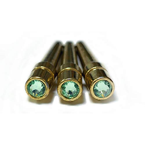 WE Games Brass Cribbage Pegs with Austrian Crystals - Set of 3 - Crysallite Light Green