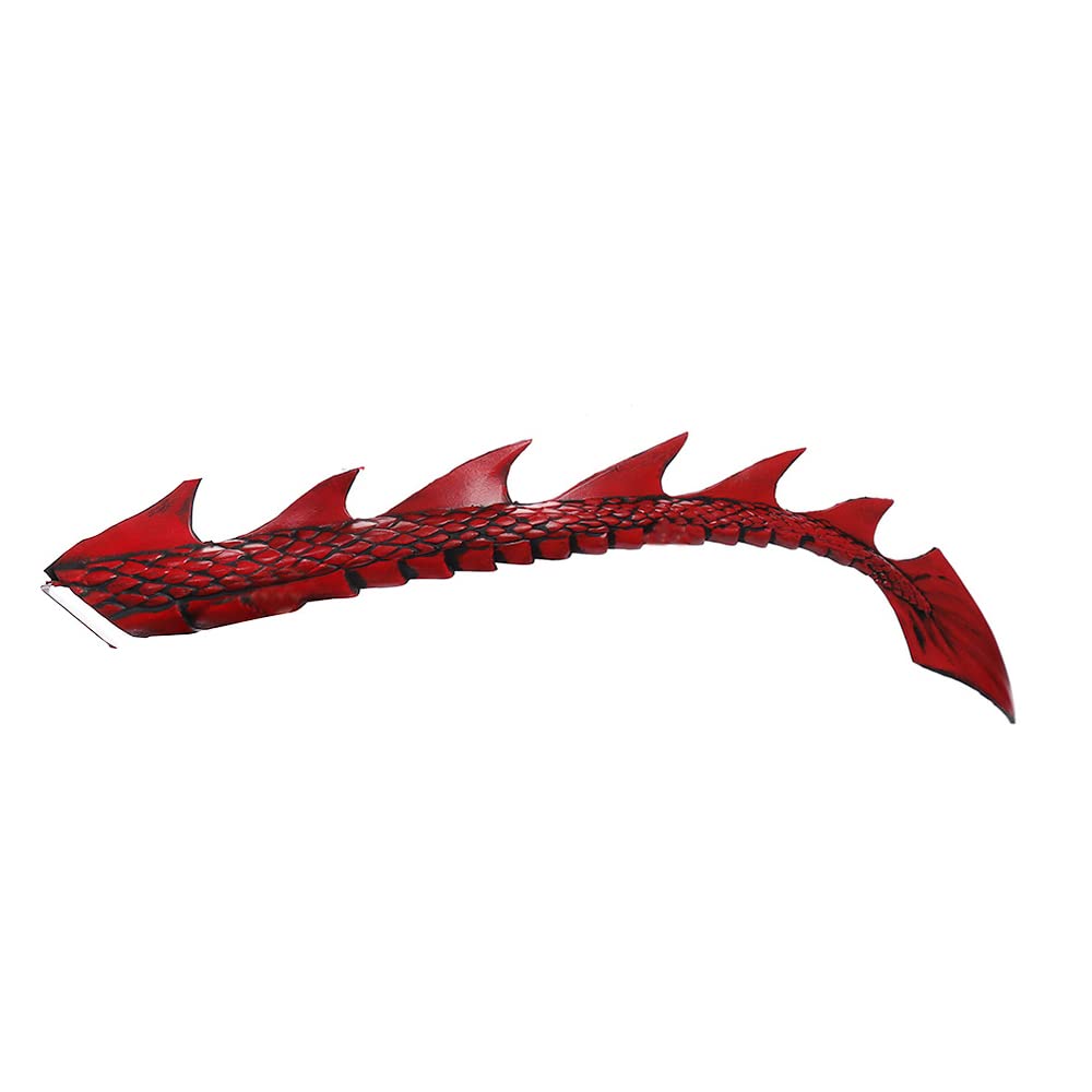 Newl Halloween Cosplay Demon Dragon Tail Diy Carnival 2024 Halloween Purim Decoration For Kids Boy And Girl Toy Costume (Red Tai