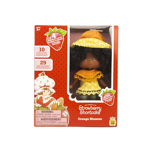 Strawberry Shortcake 5.5-Inch Orange Blossom Poseable Scented Fashion Doll With 4 Surprise Reveal Accessories