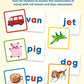 Coogam Wooden Short Vowel Spelling Games  Learn to Spell CVC Sight Words Educational Flashcards Fine Motor Montessori Alphabet Toy Gift for Kids 3 4 5 Years Old