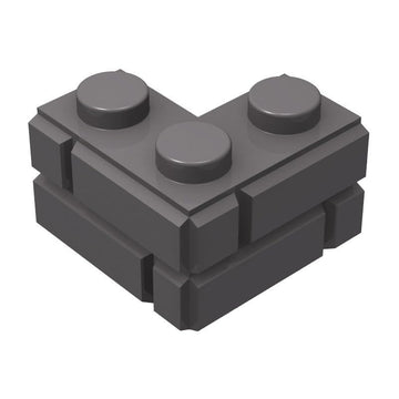 Yujhitp 100 Pcs Dark Gray 1+2 Masonry Profile Bricks, Classic Building Wall Bricks Blocks Bulk, Compatible With Lego, 100 Pcs, 6