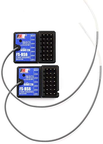 Flysky Fs Bs6 Receiver 2.4Ghz 6Ch For Flysky Fs-Gt5 Fs-It4S Fs-I6 Fs-I6X Transmitter Rc Car Boat (2Pcs)