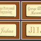 Alex Cramer Traveling Spinners Domino Set - Personalized Caramel Leather Case with 28 Indestructible Double-Six Dominoes